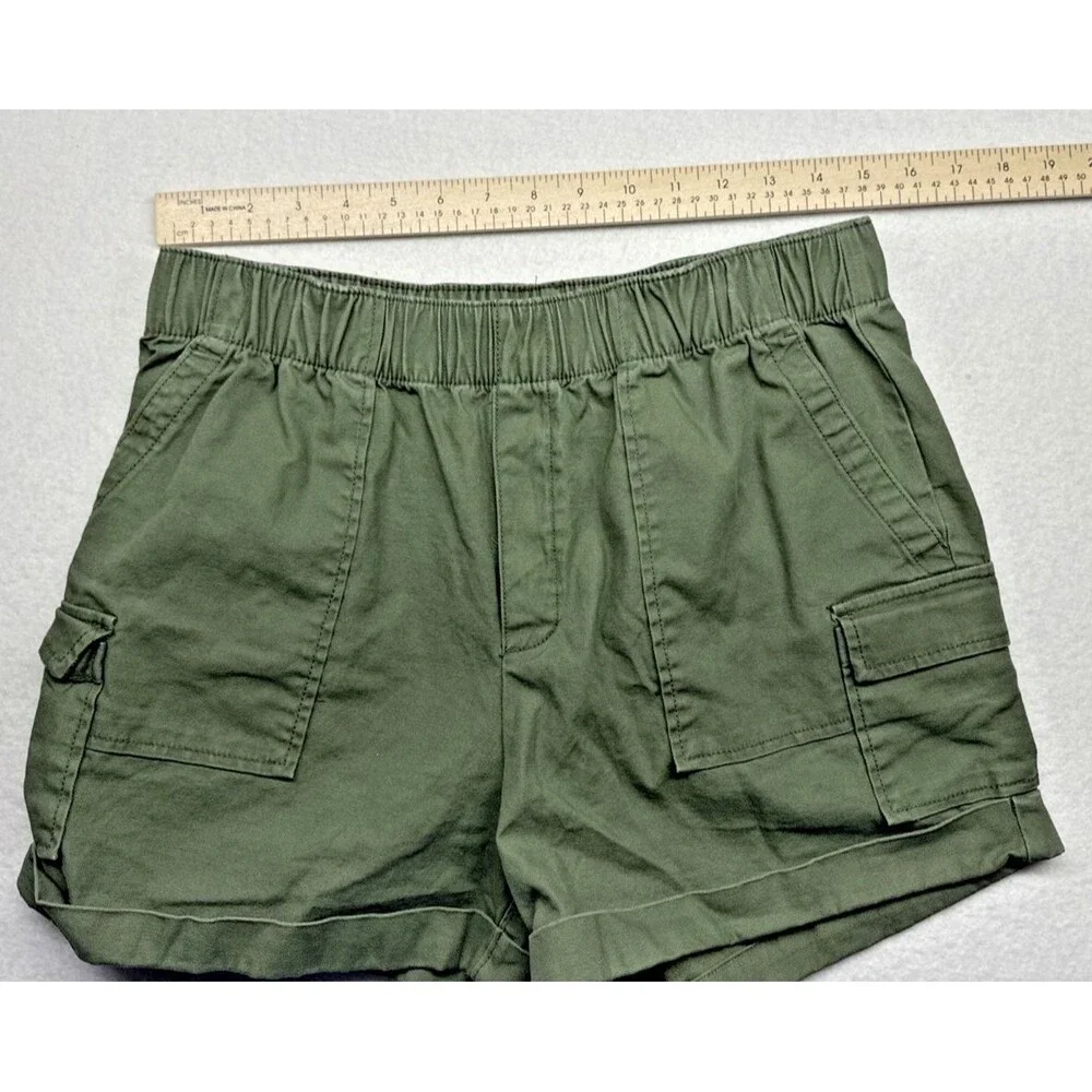 Lucky Brand Olive Green Cargo Shorts Women's Small Pull On Utility Pockets